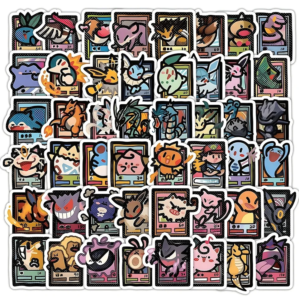 103ks pixel štýl anime pokémonové nálepky Pikachu kreslené nálepky DIY Karty