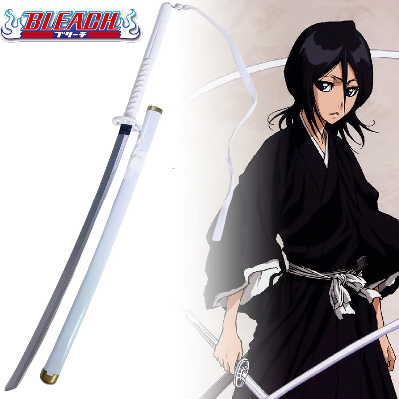 104 cm anime bielidlo Katana Kuchiki Rukia Sword Cosplay prop Drevené ninja no nôž skutočná veľkosť japonská katana samurai Sabre detská hračka