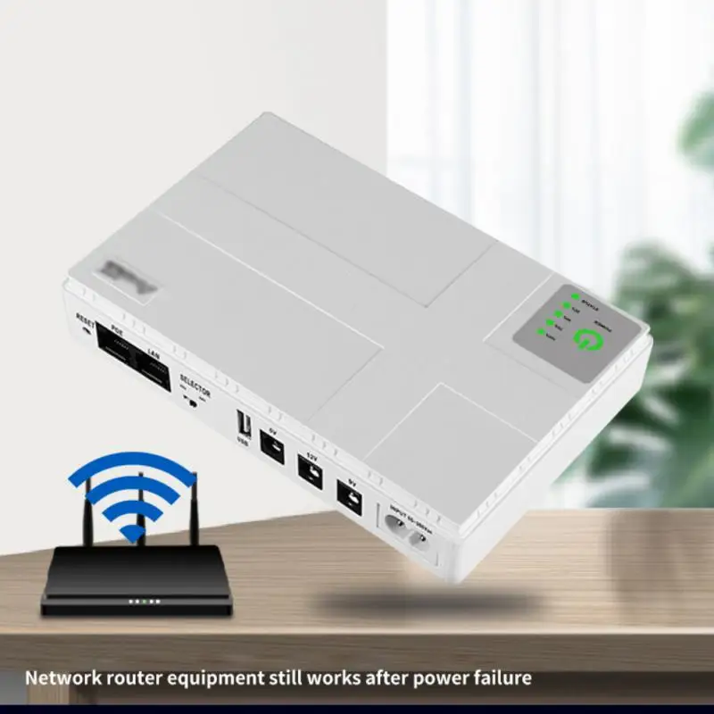 10400MAH 18/36W Mini prenosné UPS 5V 12V 24V Neurobiteľné napájacie napájanie 220V zálohovaniu batérie pre batériu pre WiFi Router