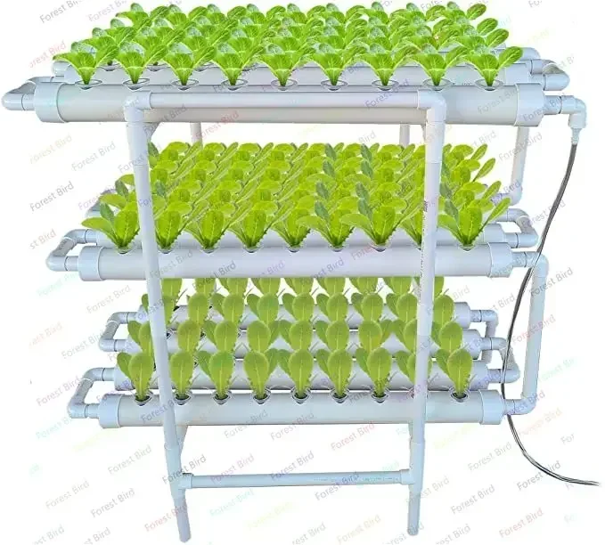 108-jamková vertikálna hydroponika NFT Rast Kit Hydroponika PVC poľný systém pre listovú zeleninu