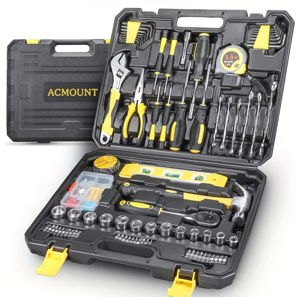 108 ks/set Acmount Tool Kit Súprava domáci nástroj DIY DIY Sady nástrojov pre domácnosť pre opravu a údržbu domácnosti