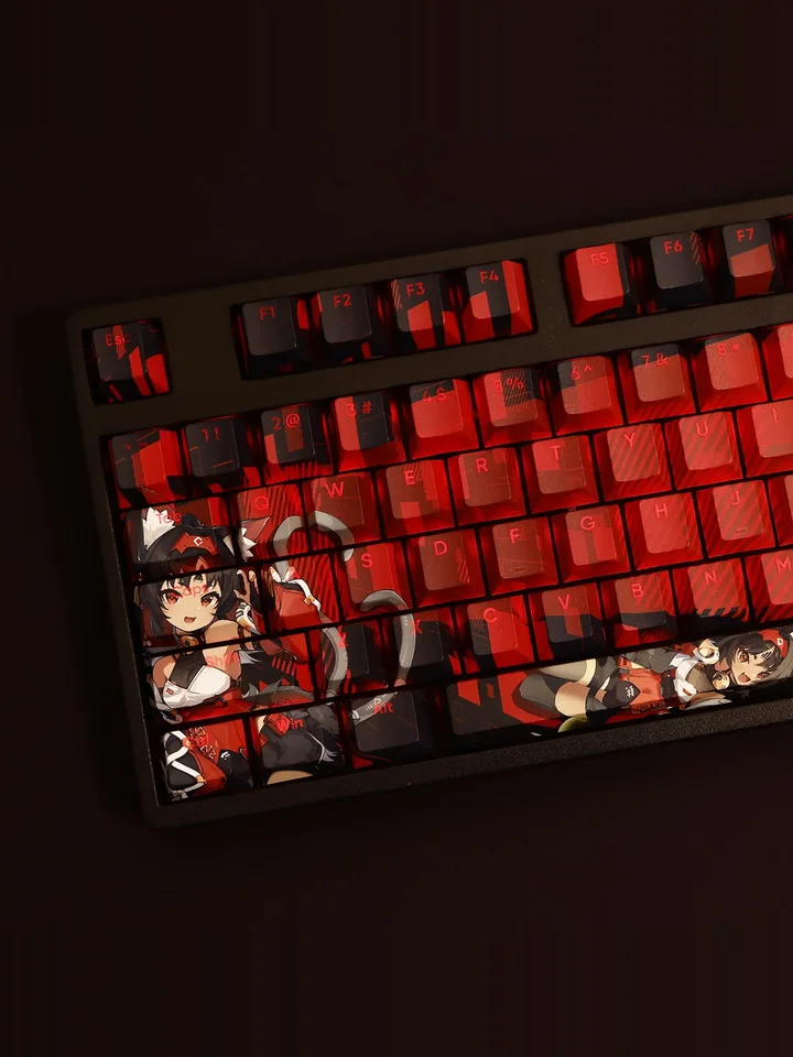 108 kľúče/nastavte Zenless Zone Zero nukomiya mana pbt keycaps anime herné kľúče čiapky čerešne výška pre domácich majstrov