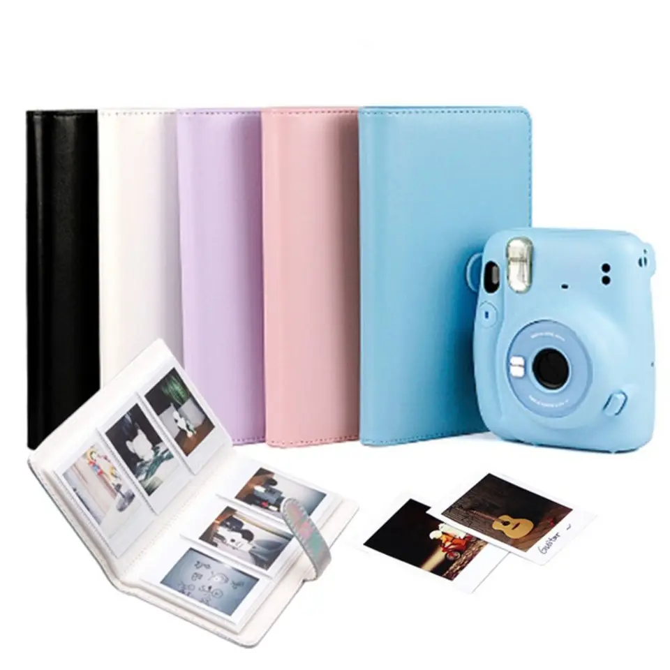 108 vreciek Photo album Okamžitý fotoaparát 3 -palcový úložný obal známky s pečiatkami Karty organizátor pre Fujifilm Instax Mini 11/9