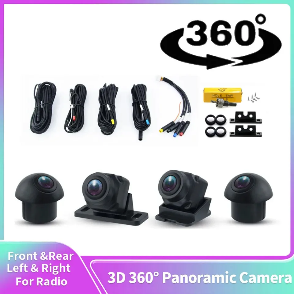 1080p 3d 360 4 fotoaparát s rekordérmi automobilov s vtákmi View Panorama System Stupel Camera Parking Surround View Systém riadenia