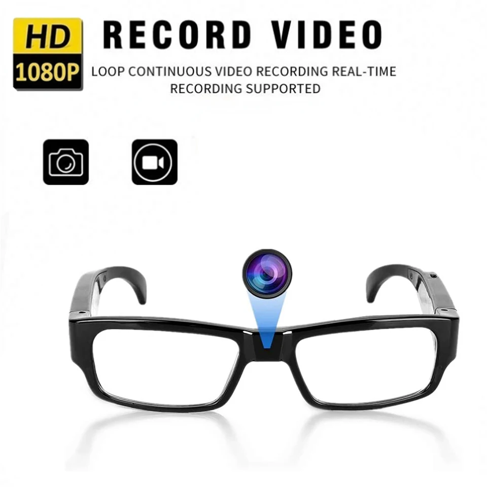 1080p HD Mini Fotoaparát okuliare Cyklistické okuliare Kamera Camera Smart Gularing na cyklisti