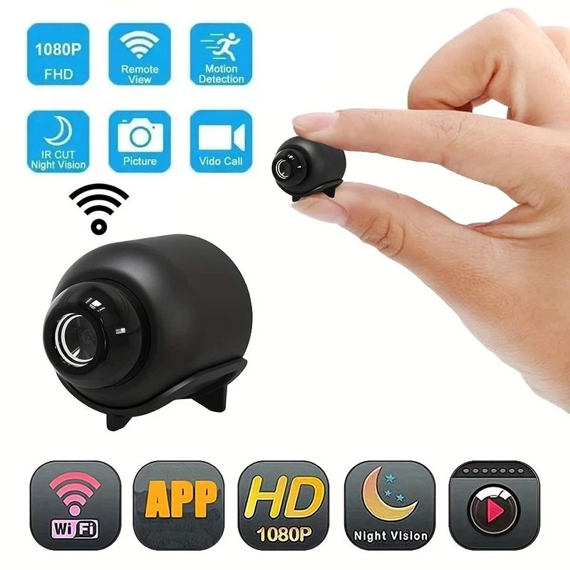 1080p Mini WiFi Camera zahŕňal kontrolu aplikácie zvukového detektora pre domácu kanceláriu Mini USB Baby Monitor Take Screenshots Record Videá