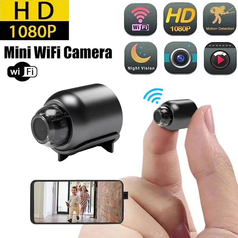 1080p plná HD Mini Camera WiFi IP inteligentné indoor nočné videnie AI ľudské kamkordé zvukové video káblové pre domáci bezpečnostný dohľad