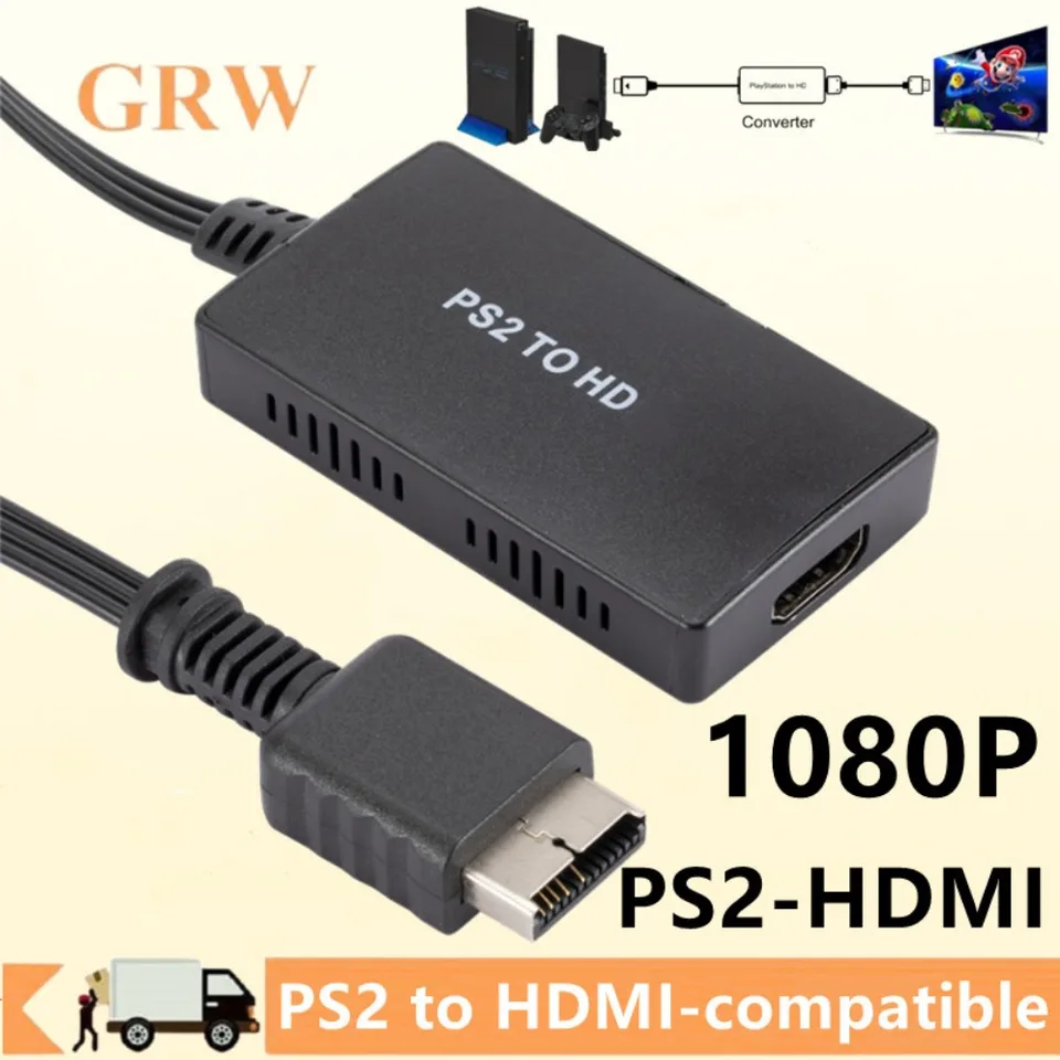 1080p PS2 až HDMI kompatibilný prevodník 480i/480p/576i PS2 na HDMI Audio Video Adapter Kábel podporuje PC Všetky režimy displeja PS2