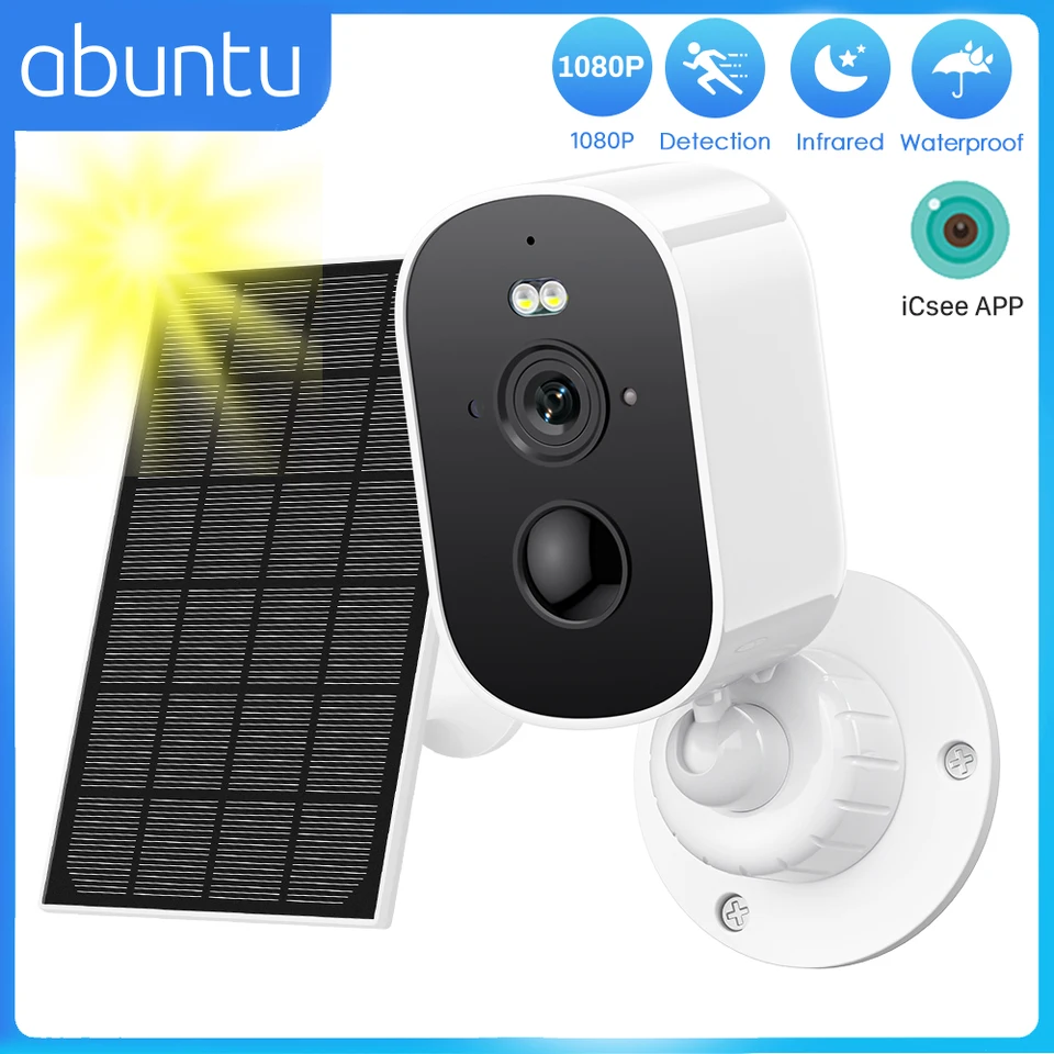 1080p WiFi fotoaparát solárna vonkajšia vonkajšia bezdrôtová batéria s vysokou úrovňou Bullet Security Camera PIR Motion Cloud Cloud Storage Two Way Audio