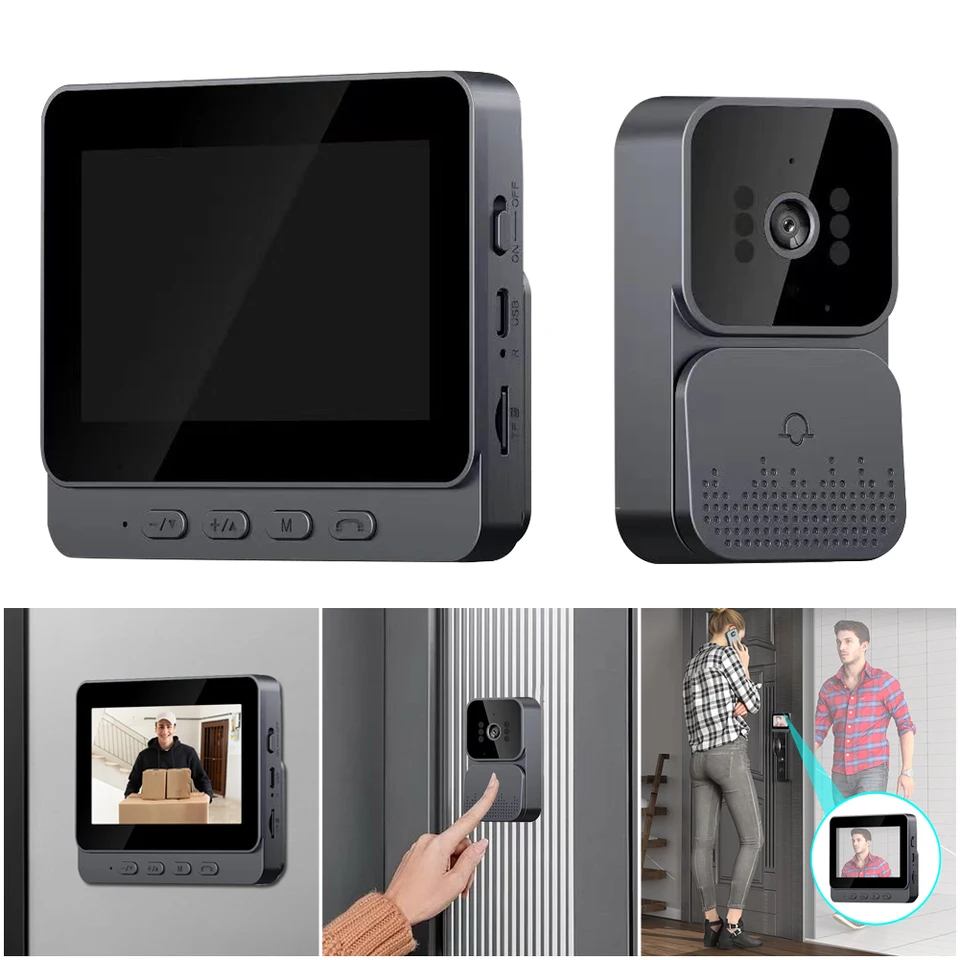1080p WiFi Video Video Video Video Intercom Wireless Door Bell 4inch IP IP IR Night Vision Door Bell Camera pre domáci byt