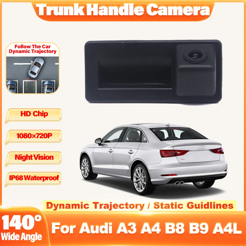 1080p Zadná kamera pre zadnú kameru pre auto pre Audi A3 A4 B8 B9 A4L pre Volkswagen Tiguan Touran L Touareg Skot Octavia A7 Rapid Yeti
