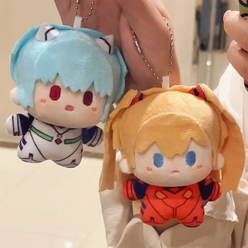 10cm Neon Genesis Eva Anime karikatúra asuka ayanami rei roztomilá plyšová hračka kreatívna kawaii prívesok v taške