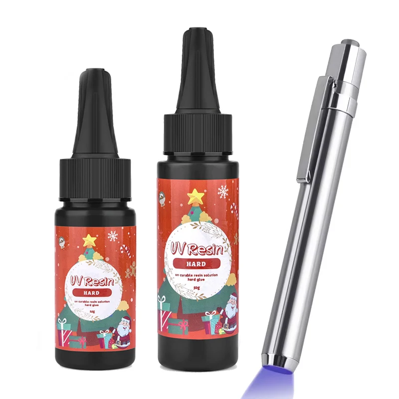 10G 25G 50G Tenké UV živice lepidlo Vysoko priehľadné rýchle sušenie nízko-tonor-out-out epoxidu lepidla pre šperky na výrobu remeselníkov DIY