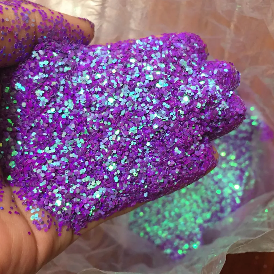 10G/balenie Iridescent Glitter 1 mm svetlé nádrry 1/24 Sparkly Unicorn Art Art Flitre Hexagon Color Mesting Flakes Powder Craft