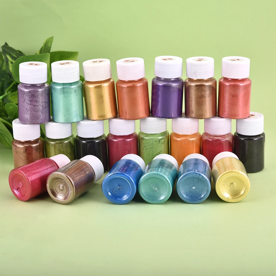 10G Perlescent sľudový prášok epoxidové živice Pigmentové súpravy farbenie perla pigment Prírodný sľudový minerálny prášok DIY šperky Crafty sviečka