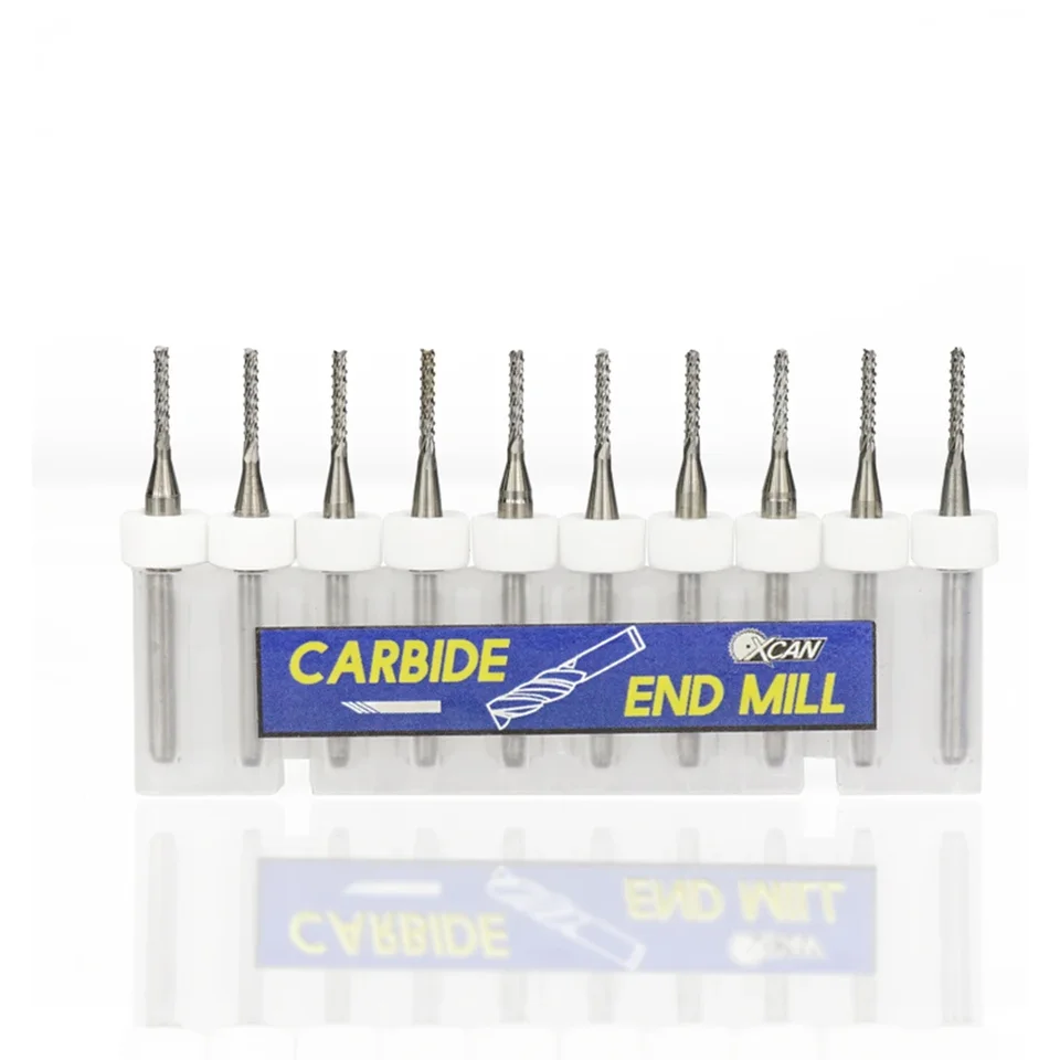 10ks 1,8-3,175nn karbidový skleník Cut 3,175 mm stopka CNC gravírovanie koncového mlyna