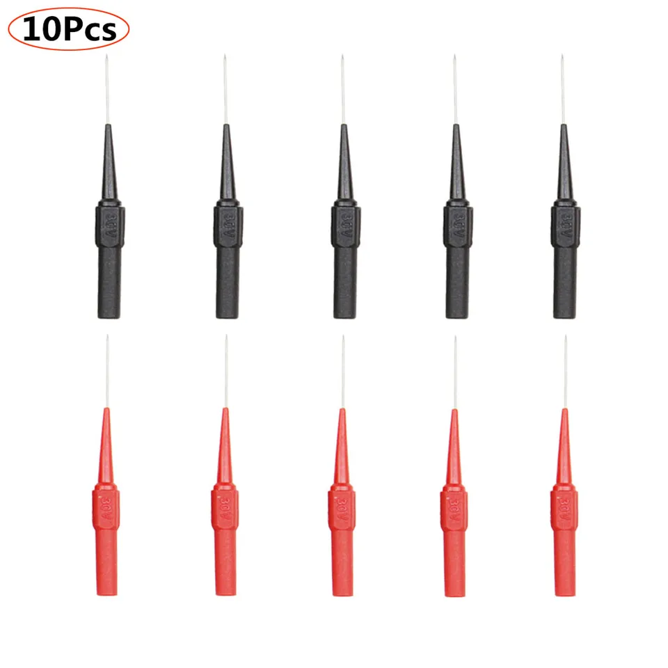10ks 1 mm testovacia sonda Multimeter Punktúra Zadná sonda PIN Multimeter Oscimetrové testovacie pero s 4 mm banánovými zásuvkami