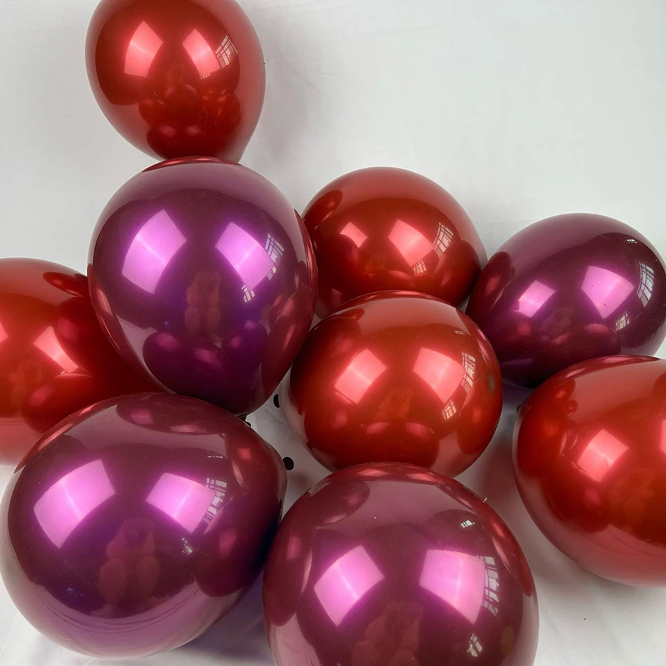10ks 10/12inch dvojvrstvový latex Balóny Ruby Balón narodeniny Svadobná večera Dievčatá Dievča