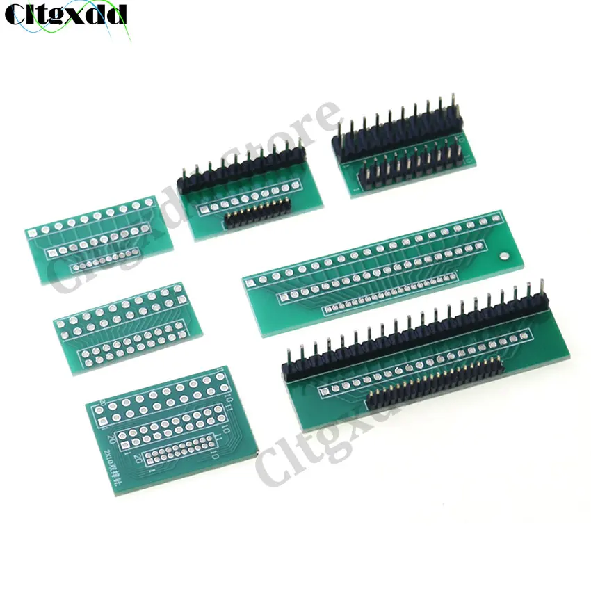 10ks 10/20 PIN Single Dvojitá doska PCB adaptéra 1,27 mm 2,0 mm 2,54 mm rozstupová vzájomná konverzia 10p/20p konektor testovacej dosky