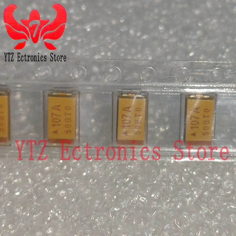 10ks 100UF 10V Označenie: 107A SMA 6032 C-TYPE 7343 D-TYPE 1210 B-TYPE TANTALUM TAJD107K010RNJ TAJB1B107K010RNJ