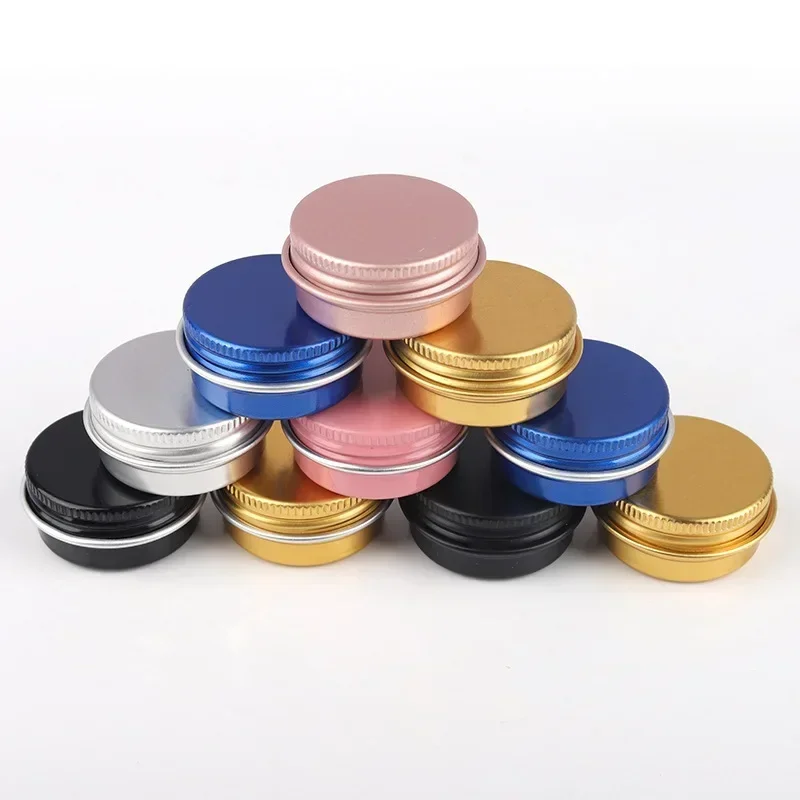 10ks 10g kovová sviečka Jar Mini hliníkové plechové nádoby s balzamom na pery s kozmetickým kontajnerom Eye Cream poháre na kvetináče doplňujúce fľaše