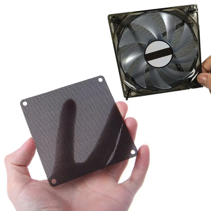 10ks 120 mm PVC ventilátor prachového filtra PC PC PUST PRÍRUČKA Cuttable Computer Cover Black