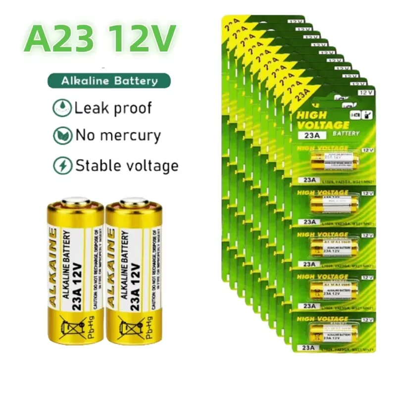 10ks 12V alkalickej batérie A23 23a 23ga A23S E23A EL12 MN21 MS21 V23GA L1028 GP23A LRV08 pre suchú bunku s diaľkovým ovládaním do dverí