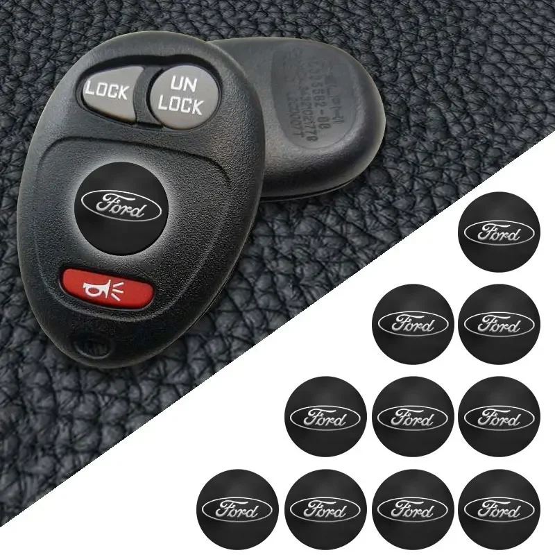 10ks 14 mm logo logo diaľkové ovládacie prvky Kľúčové nálepky na odznaky pre Ford Focus 2 3 Mondeo Mk3 Ranger Fusion Mustang Fiesta MK7 Automobilový tovar