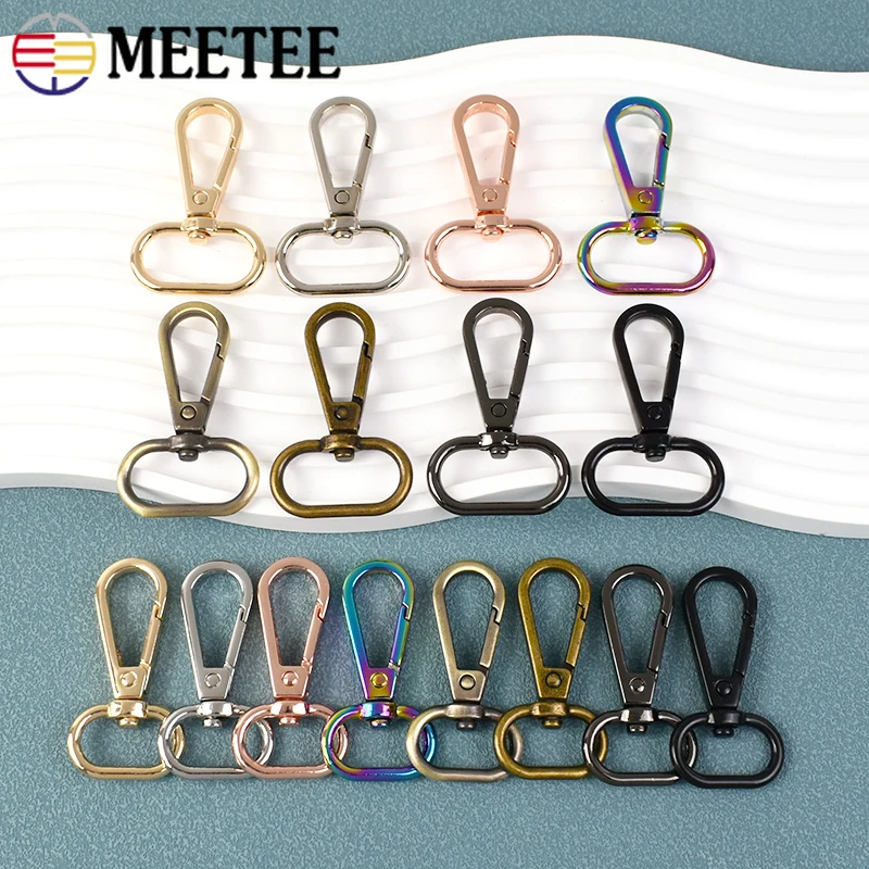 10ks 16-50 mm Metal Metal Swivel Lobster Buckle Keychain spona sáčkov
