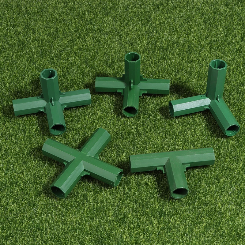 10ks 16 mm PVC Stabilná podpora zelenej ťažkej dane skleníkový rámec konektora pravého uhol 3 4 5-cestný záhradný nástroj na konektor