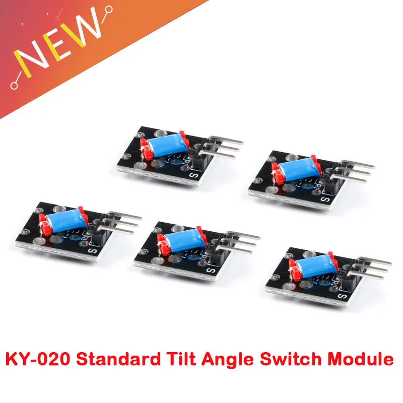 10ks/1pc KY-020 Štandardný skloňový spínač Vibračný spínač Sensor 5V Nízkoúrovňové napätie Singnal Output for Arduino
