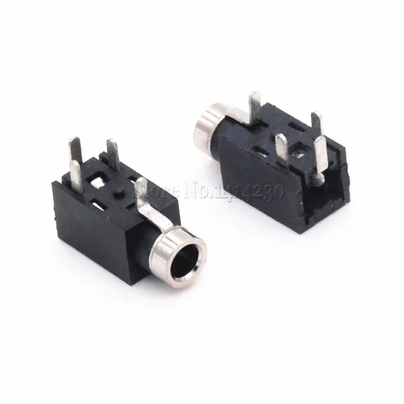 10ks 2,5 mm ženský zvukový konektor 4 PIN DIP slúchadiel Jack Socket PJ-210B