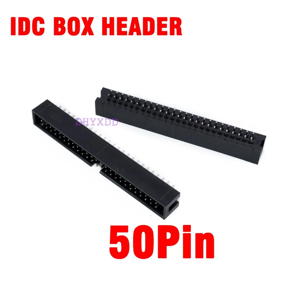 10ks 2,54 mm 2x25 PIN 50 PIN STRAČNÝ MÁ MÁLNEHO ZADNÉHO PCB ZÁKLADNÉHO ZÁKLADY IDC IDC