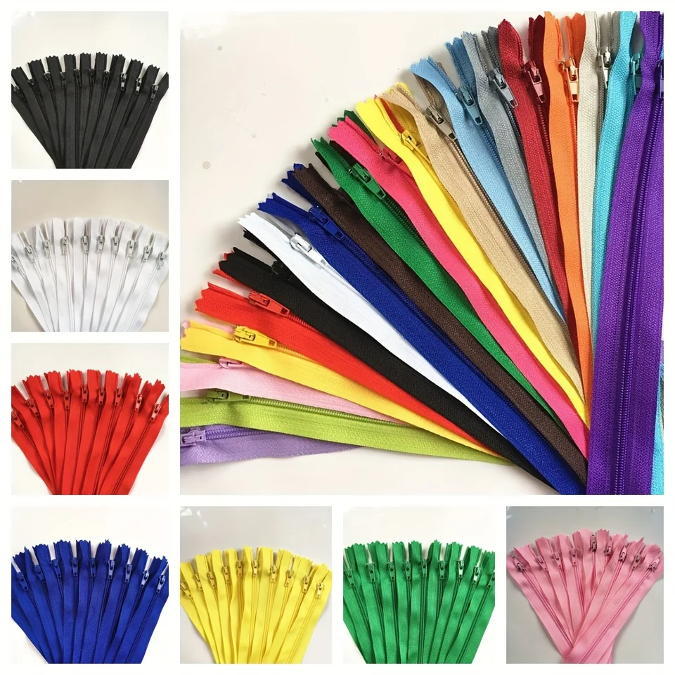 10ks 20cm3#nylon uzavreté chvostové šaty zipsové nohavice Príležitostné nohavice predné vrecko krátke zips