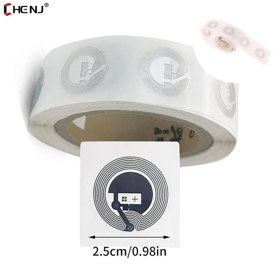 10ks 25 mm Clear NFC TAG NFC NTAG 213 STRACTIONS Protokol ISO14443A13.56MHZ NTAG 213 Univerzálny štítok RFID značky RFID Všetky telefóny NFC