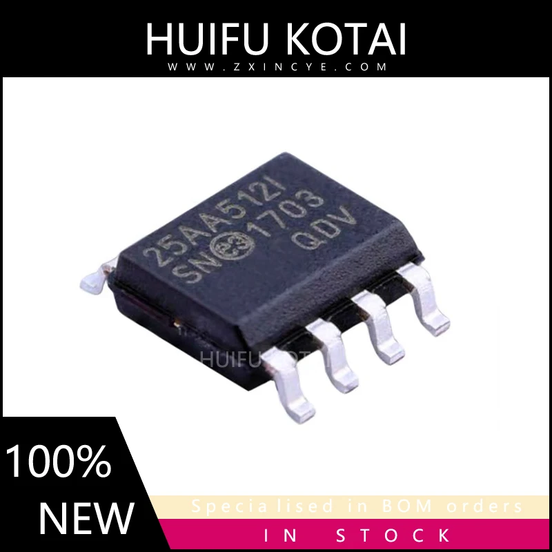 10ks 25AA512I/SN SOP8 25AA512 Nový spotový inventár