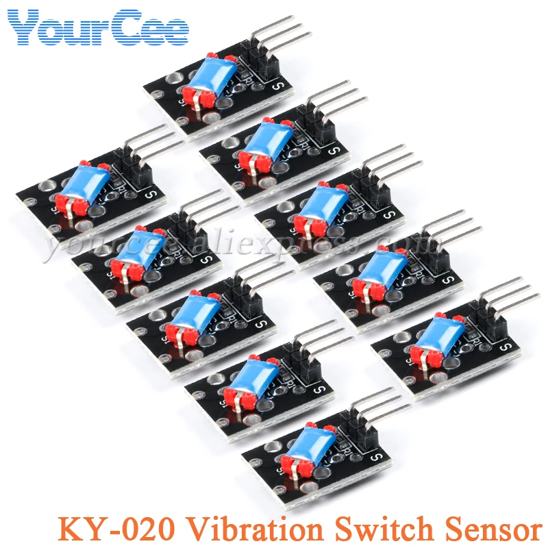 10ks/2ks KY-020 Vibračný spínač Senzor Senzor Senzor štandardného sklonu Uhol 5V Nízkoúrovňové napätie Singnal Výstup pre Arduino
