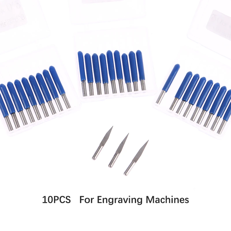 10ks 3,175 mm bity CNC gravírovací stroj pre drevené špičky rytia PCB