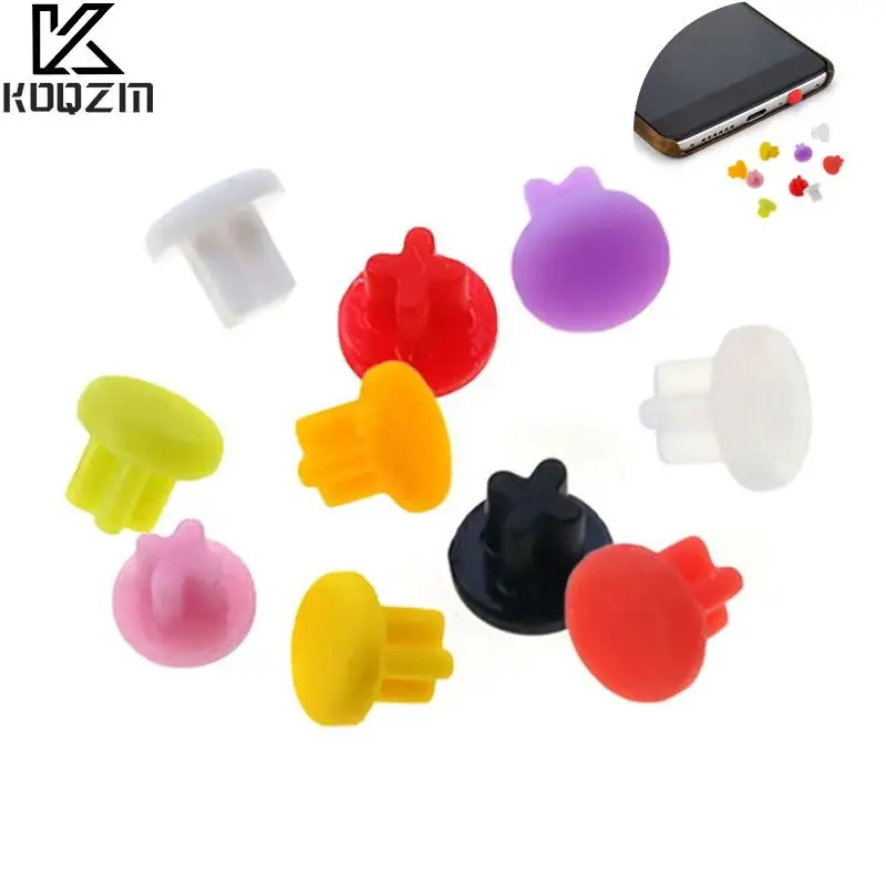 10ks 3,5 mm Silikónový slúchadlá konektor Dust Plug Plug Plug Audio Mikrofón Rozhranie zátkovača Prachový kryt zástrčky