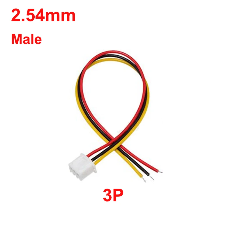 10ks 3 PIN rozstup JST drôtený konektor 2,54 mm drôtený konektor XH2,54 26awg 200 mm dĺžka mužského konektora zástrčky batérie Chargin