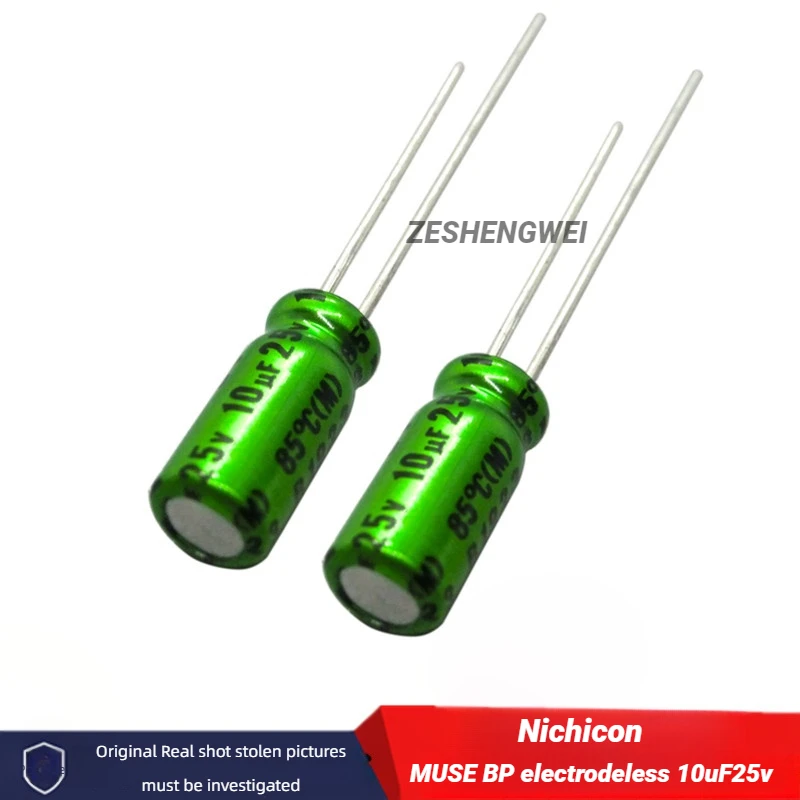 10ks-30pcs 25V 10UF úplne nový a originálny 10UF/25V Nichicon Muse BP nonpolarity Audio Electrolytický kondenzátor