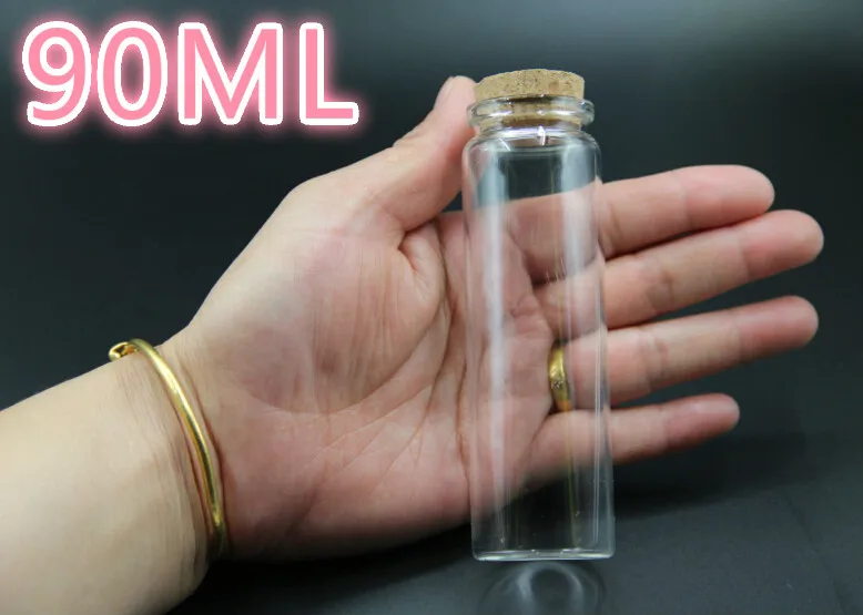 10ks 37*90 mm 70 ml skleneného kanistra s korkovým zátkovacím úložným priestorom Fľaša Fľaša zŕn Čajový list kávové zrná cukrovinky Fľaša na korenie