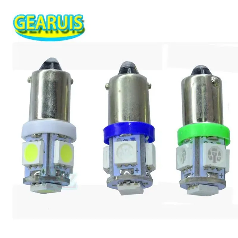 10ks AC 6.3V T4W Ba9s 5 SMD 5050 LED AC 6V DC Non Polar Pinball stroj žiarovka žiarovky žiarovky biela modrá červená zelená teplá biela