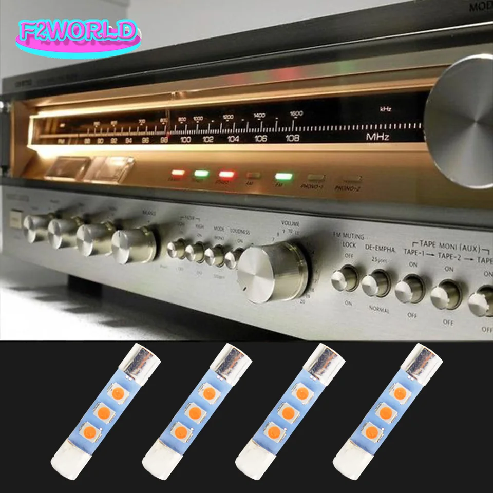 10ks AC 8V LED poistková lampa Vymeňte žiarovku 8v 250MA Hodí sa Marantz Sansui Kenwood Yamaha Vintage Stereo Audio prijímače