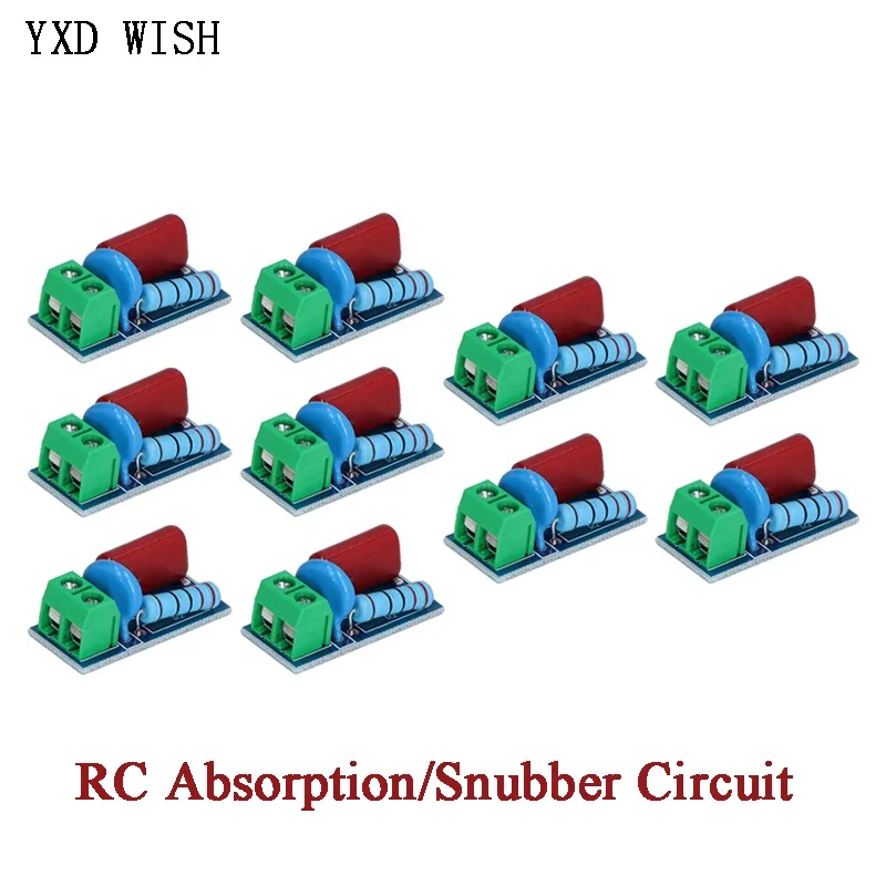 10ks AC/DC 5V-400V RC Absorpcia/Snubber obvodový relé relé REZPEČNOSŤ OBRAZOVANIE REZESANCE 6V 9V 12V 24V 110V 220V RELE