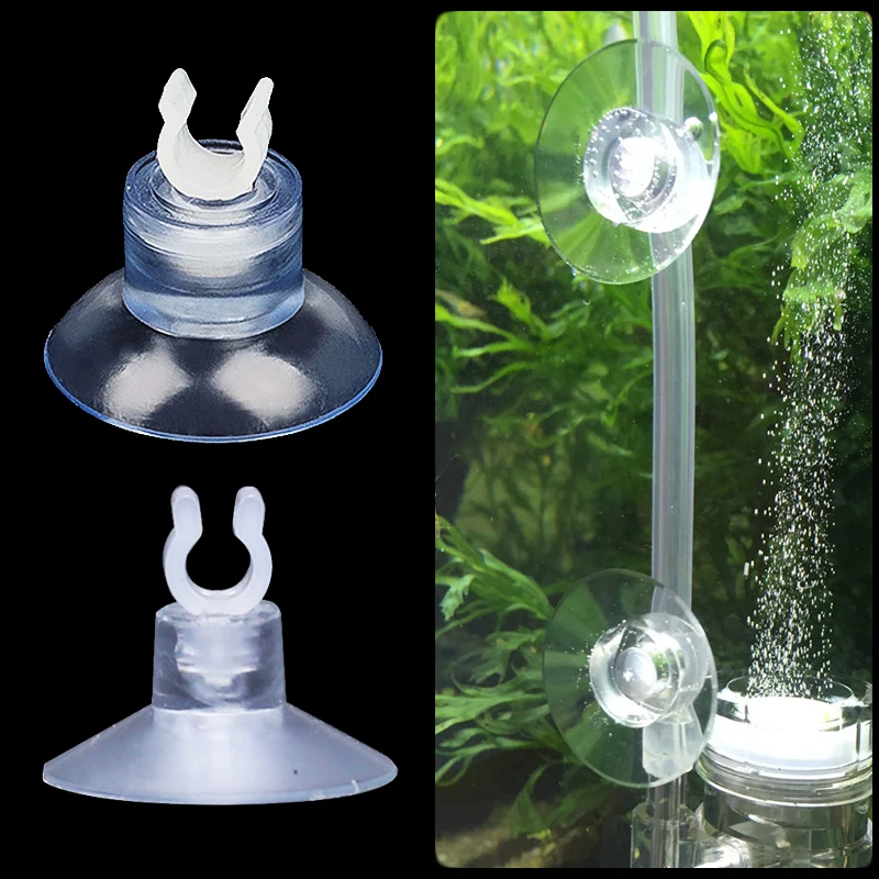 10ks akvárium Sucker pre 4 mm letovú trubicu dva štýly Fish nádrže kyslíka čerpadlo Pipe Pipe Pupe Cups Air Line Hose Haders