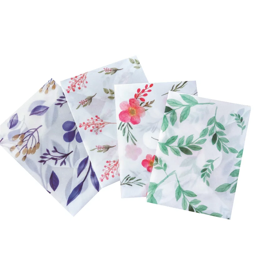 10ks/balenie Four Seasons Plantssulfurová papierový obálka Vintage akvarel olejomaľba ručne vyrábaná obálka darček