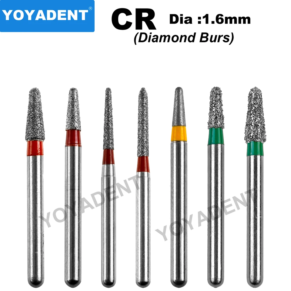10ks/balenie zubného diamantu burs zubné lekárstvo Strawberries zubné burzy pre vysokorýchlostné násadné zubné nástroje Dia.1.6 mm cr typ