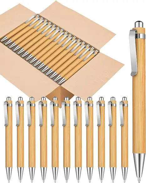 10ks bambusové guľové perá pero Pesinca Party Pets Pens Office School Supplies Obchodné darčeky