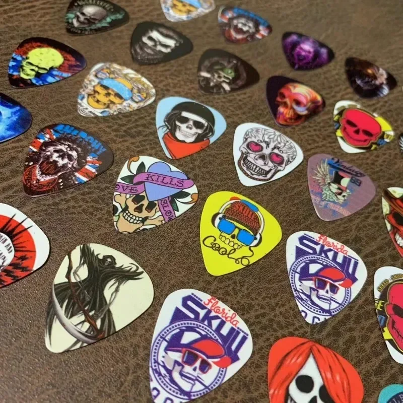 10ks basové gitarové výbery Pick Skull Pluck Struce Instrument Accessories Guitar Paddle/Akustic Guittarra/ukulele diely